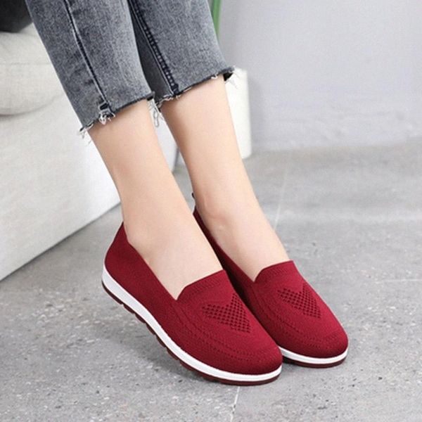 women's summer sneakers slip on flat shoes women's casual loafers walking shoes female outdoor mesh soft bottom sports shoes #bw0b
